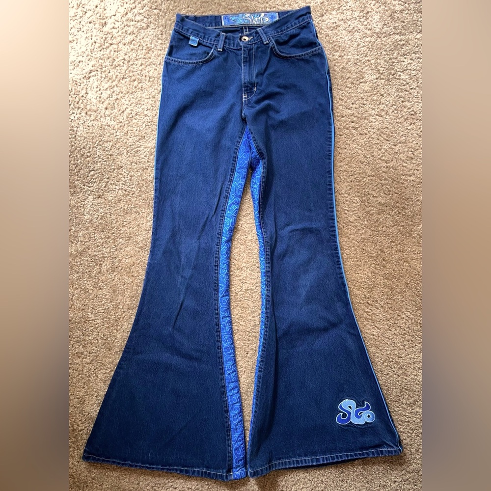 Vintage Jnco Jeans Womens Size 5 Blue Streetwear Flared Leg Girlie Stuff Y2K